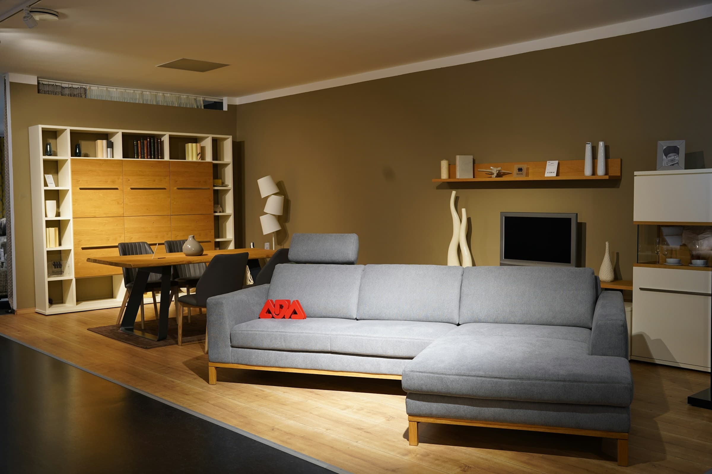 Modern living room with contemporary furniture